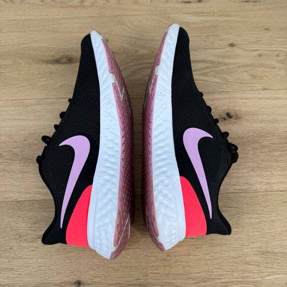 Nike Womens Revolution 5 Running Shoes Size 11 Black Violet Coral Workout Gym - Picture 4 of 13